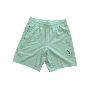 Nike Yoga Dri-Fit Cute Shorts Aqua Turquoise Size Small